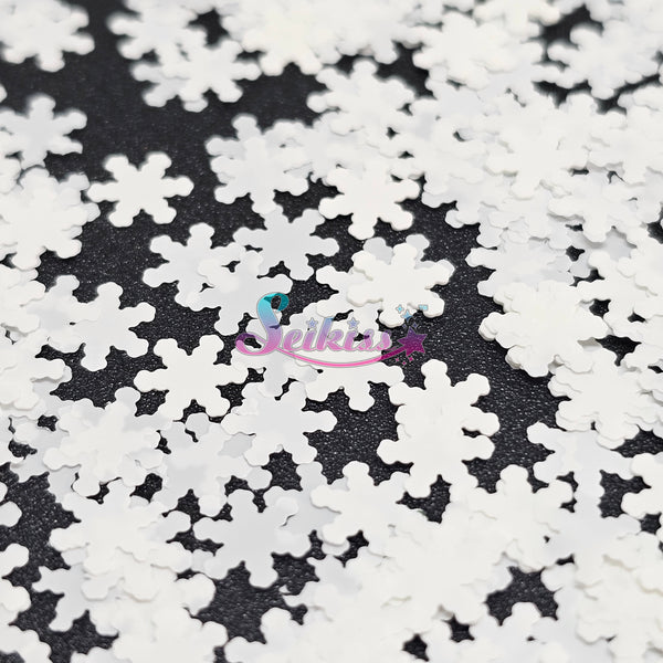 6mm White Snowflake Sequins