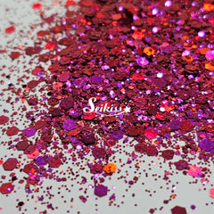 Razzleberry Chameleon Chunky Glitter - Red Glitter / Purple Glitter