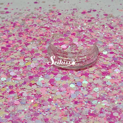 Kiss Pink Iridescent Chunky Glitter - Pink Glitter