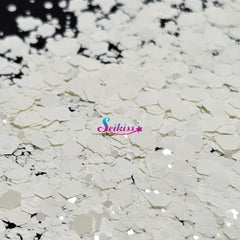 Vanilla Metallic Chunky Glitter - White Glitter