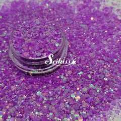 Heather Purple Iridescent Small Glitter - Purple Glitter