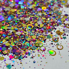 Arcade Glitter Mix - Multicolor Shape Glitter