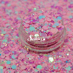 Kiss Pink Iridescent Chunky Glitter - Pink Glitter