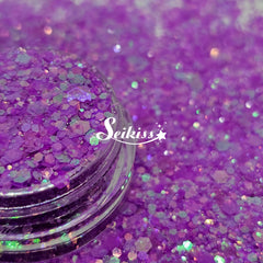 Heather Purple Iridescent Small Glitter - Purple Glitter