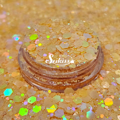Apricot Chunky Glitter - Orange Glitter