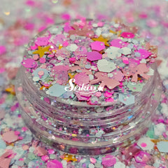 Ballerina Glitter Mix - Star and bow Shape Glitter