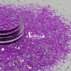 Heather Purple Iridescent Small Glitter - Purple Glitter