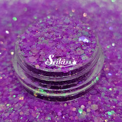 Heather Purple Iridescent Small Glitter - Purple Glitter