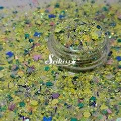 Yellow Spring Glitter Mix - Butterfly Shape Glitter