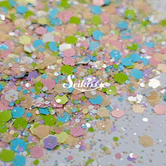 Macarons Chunky Glitter Mix - Opal Multicolor Glitter