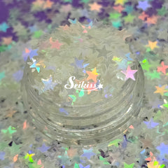 Frost White Stars - White Glitter