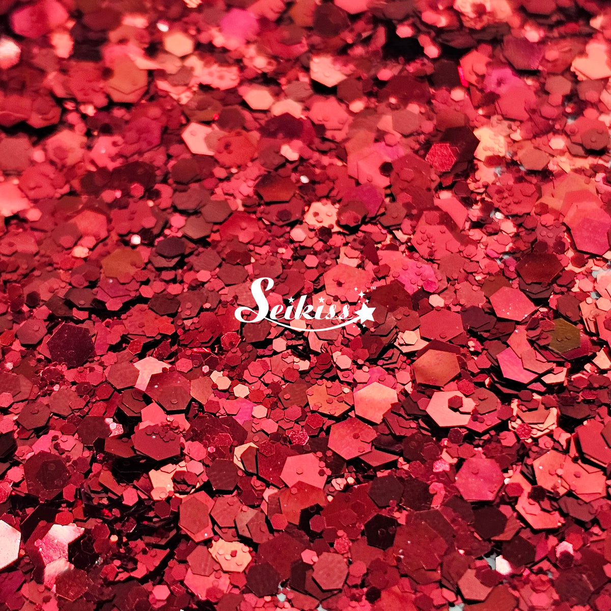 Cherry Red Metallic Chunky Glitter - Red Glitter