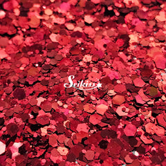 Cherry Red Metallic Chunky Glitter - Red Glitter