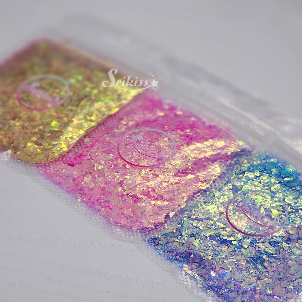Flakes Glitter Bundle (Set of 3) - Purple, Pink and Gold Glitter