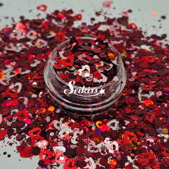 House of Hearts Glitter - Pink & Red Glitter
