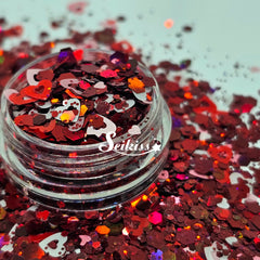 House of Hearts Glitter - Pink & Red Glitter