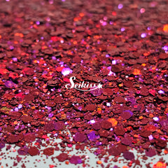 Razzleberry Chameleon Chunky Glitter - Red Glitter / Purple Glitter